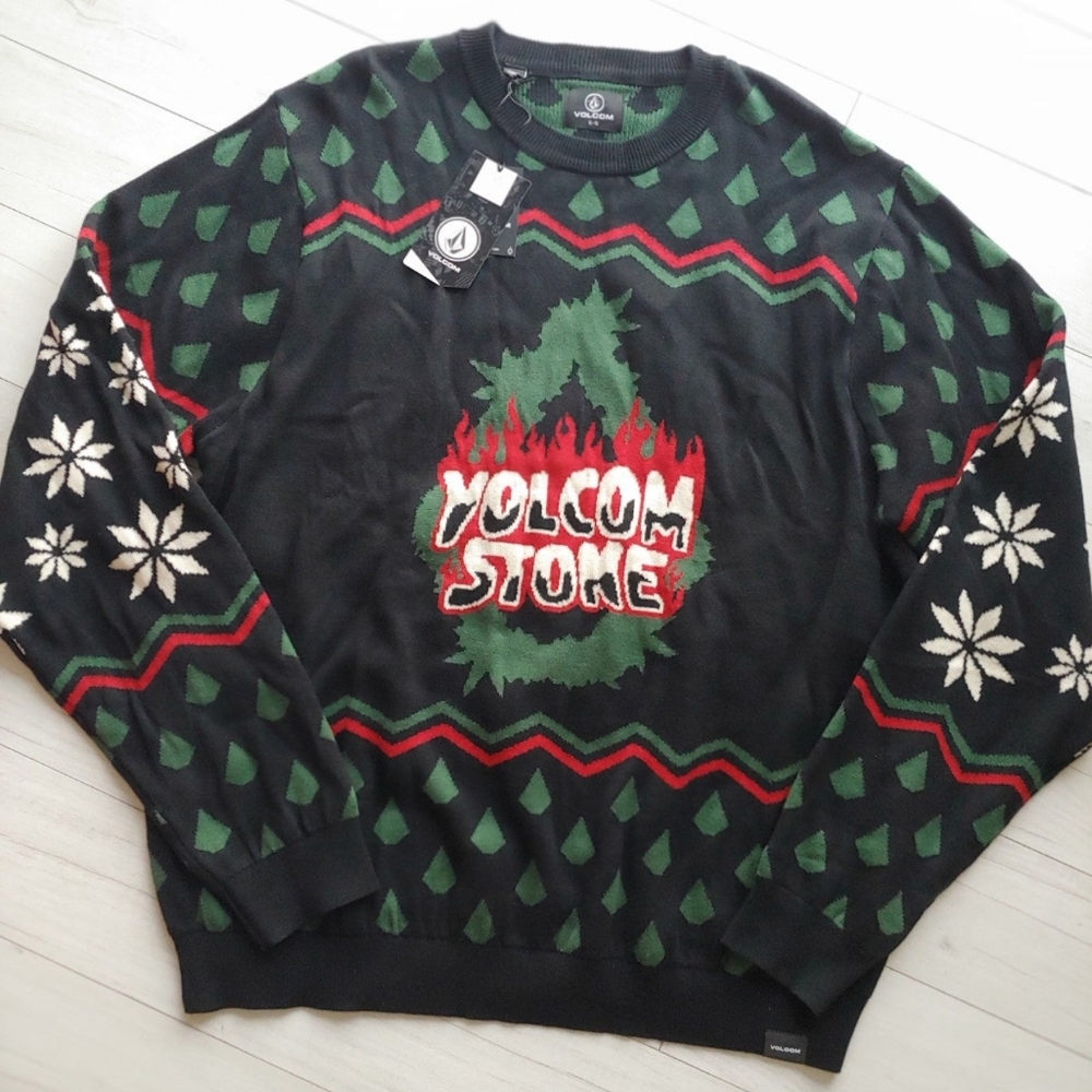 VOLCOM NEW Holi-Dazed Ugly Sweater